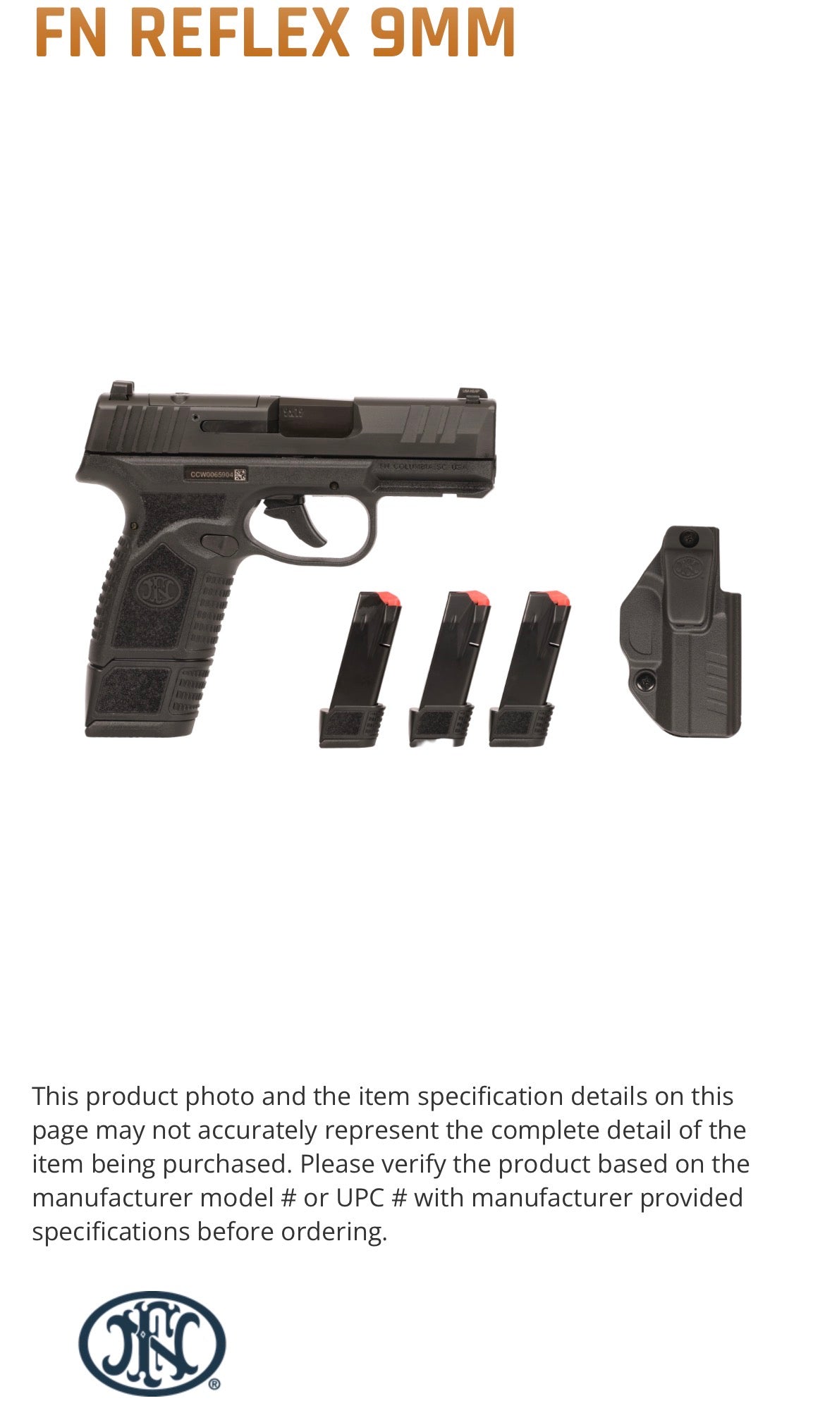 FN REFLEX 9MM BLK 15+1 MRD PK2
SHOOTER PACK 2
9mm
