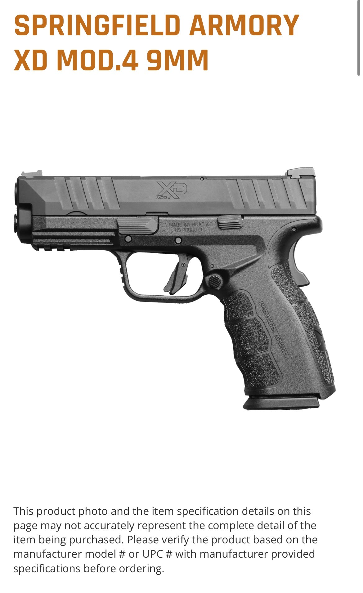 XD MOD.4 9MM BLK 4" 16+1