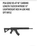PSA GEN2 KS-47 16" CARBINE-LENGTH 7.62X39 NITRIDE 13" LIGHTWEIGHT HEX M-LOK MOE EPT RIFLE